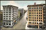 Fannin St. South from Preston Ave., Stewart and Paul Buildings in Foreground, Houston, Texas. — Unknown
