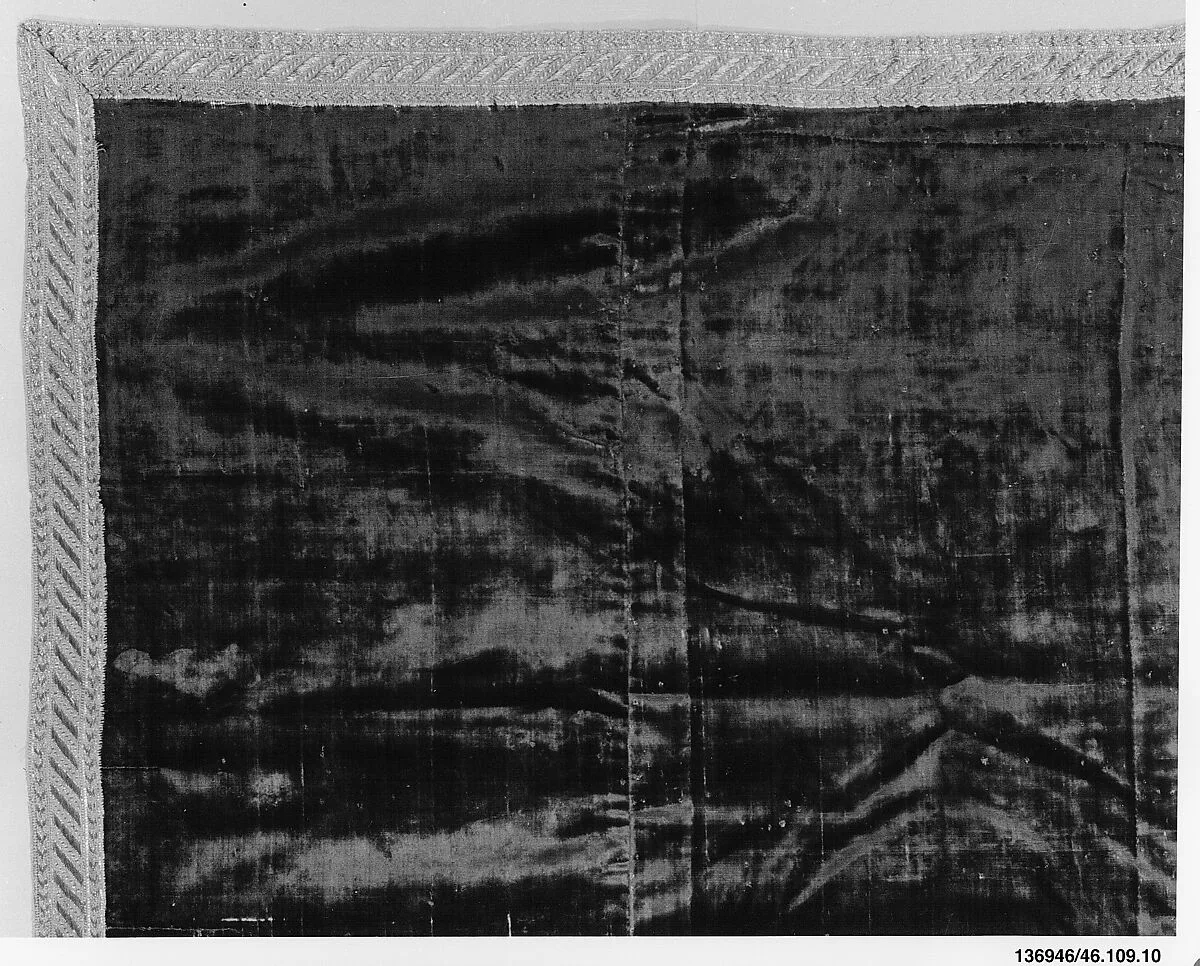 Panel of crimson velvet — Unknown
