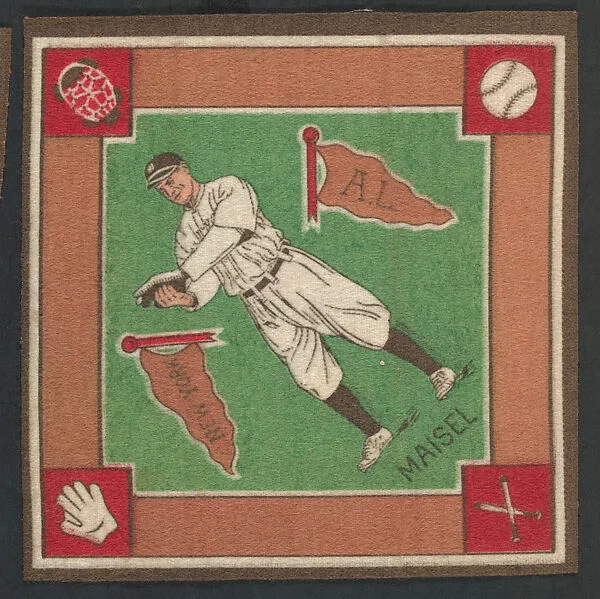 Fritz Maisel, New York, American League from Baseball Players Felt Blanket series (B18) — Unknown