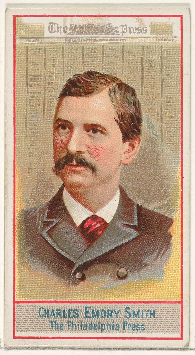 Charles Emory Smith, The Philadelphia Press, from the American Editors series (N1) for Allen & Ginter Cigarettes Brands — Allen & Ginter