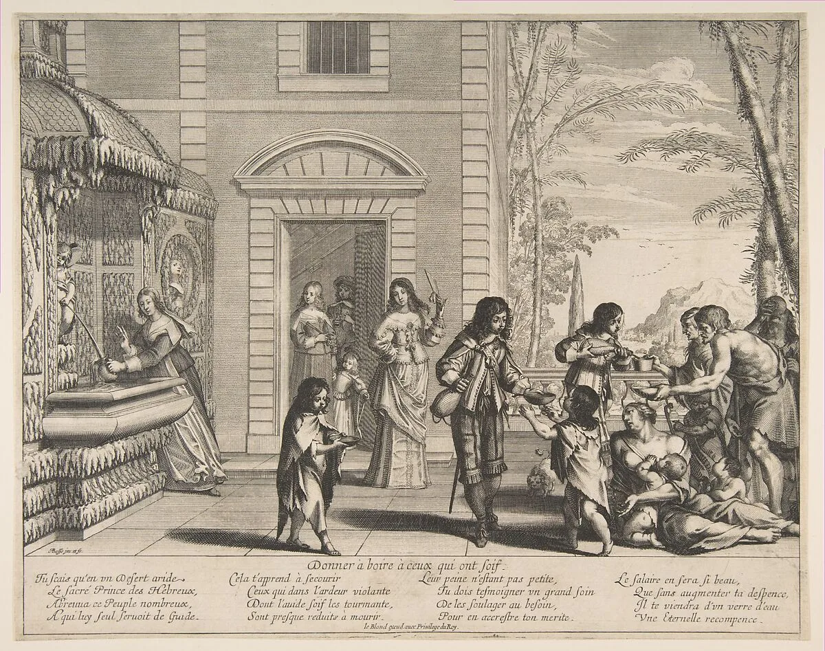 Giving Drink to the Thirsty — Abraham Bosse|Jean I Leblond