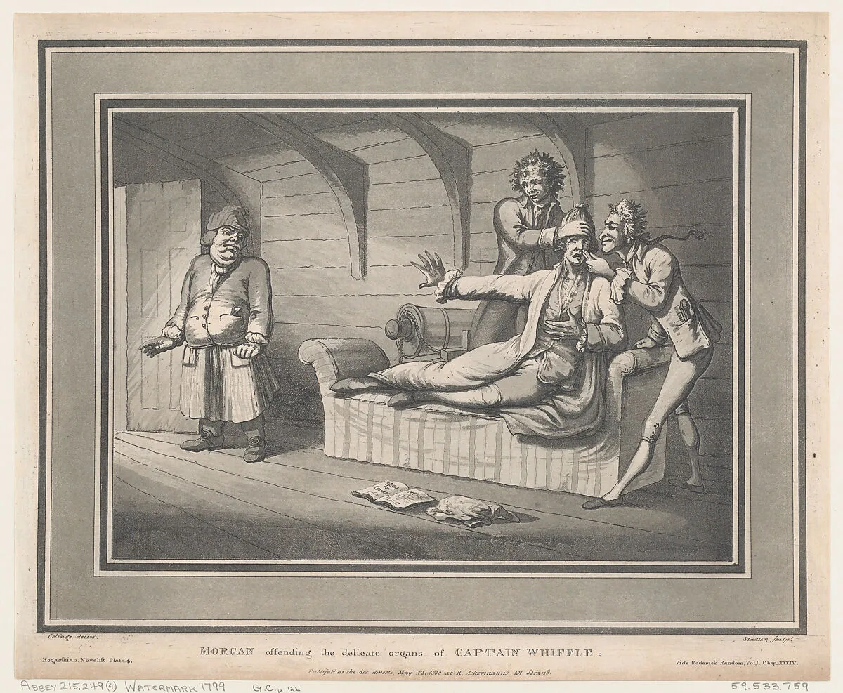 Morgan Offending The Delicate Organs of Captain Whiffle — Joseph Constantine Stadler|Thomas Rowlandson|Rudolph Ackermann, London|Samuel Collings