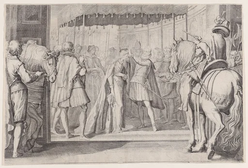 Copy of Couronnement de Christine de Lorraine, la Grande Duchesse (Coronation of the Grand Duchess, Christine de Lorraine), from La Vie de Ferdinand Ier de Médicis série appelée aussi Les Batailles des Médicis (The Life of Ferdinand I de'Medici also called The Medici Battles)