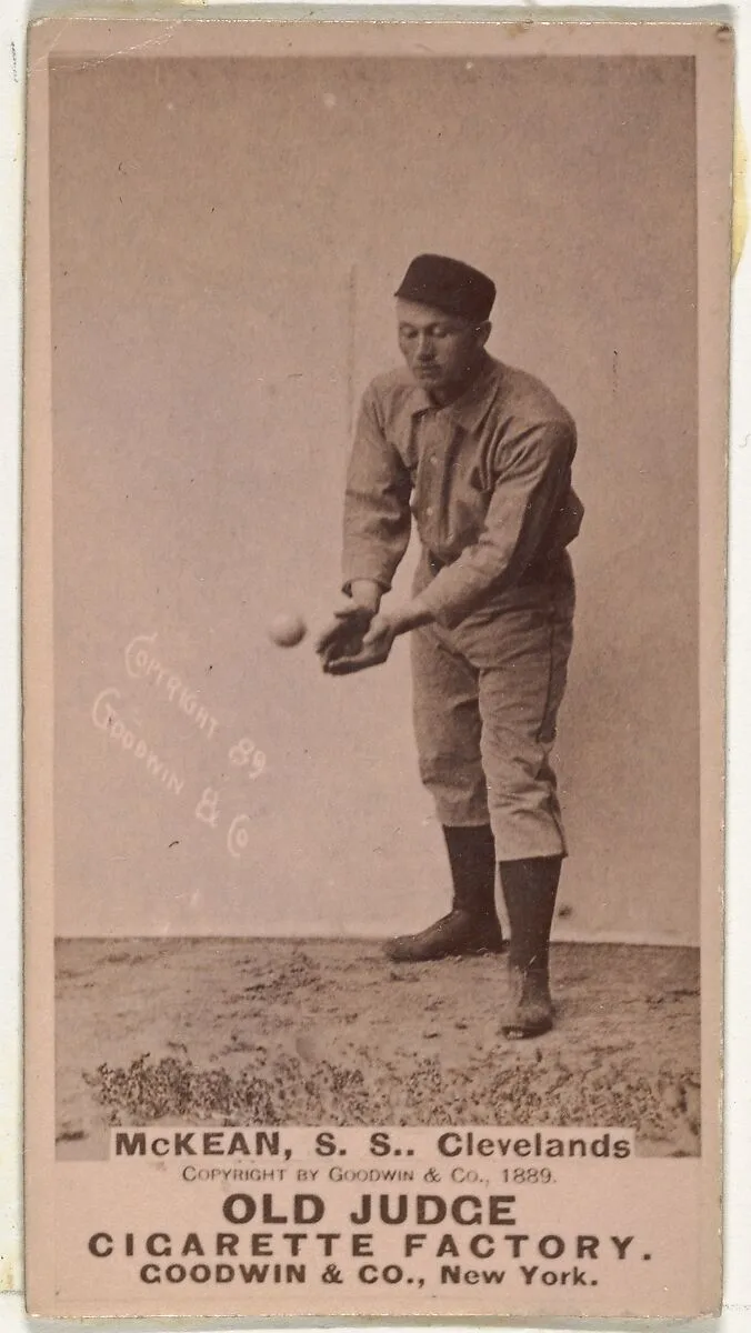 Edwin John "Ed" McKean, Shortstop, Cleveland, from the Old Judge series (N172) for Old Judge Cigarettes — Goodwin & Company