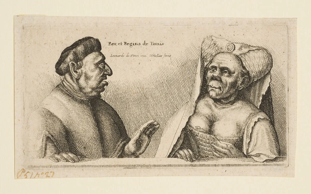 The King and Queen of Tunis (Rex et Regina de Tunis) — Wenceslaus Hollar|Leonardo da Vinci