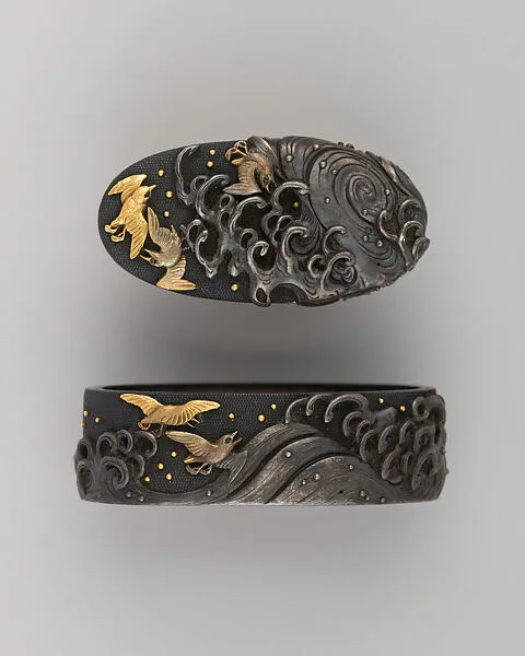 Sword-Hilt Collar and Pommel (Fuchigashira) — Unknown