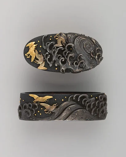 Sword-Hilt Collar and Pommel (Fuchigashira)