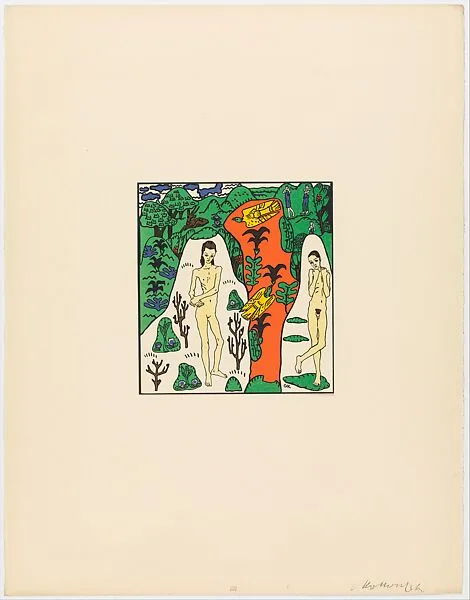 Das Mädchen Li und ich (The Girl Li and I) from the series Die Träumenden Knabe (The Dreaming Boys) — Oskar Kokoschka|Wiener Werkstätte|Berger and Chwala|Oskar Kokoschka