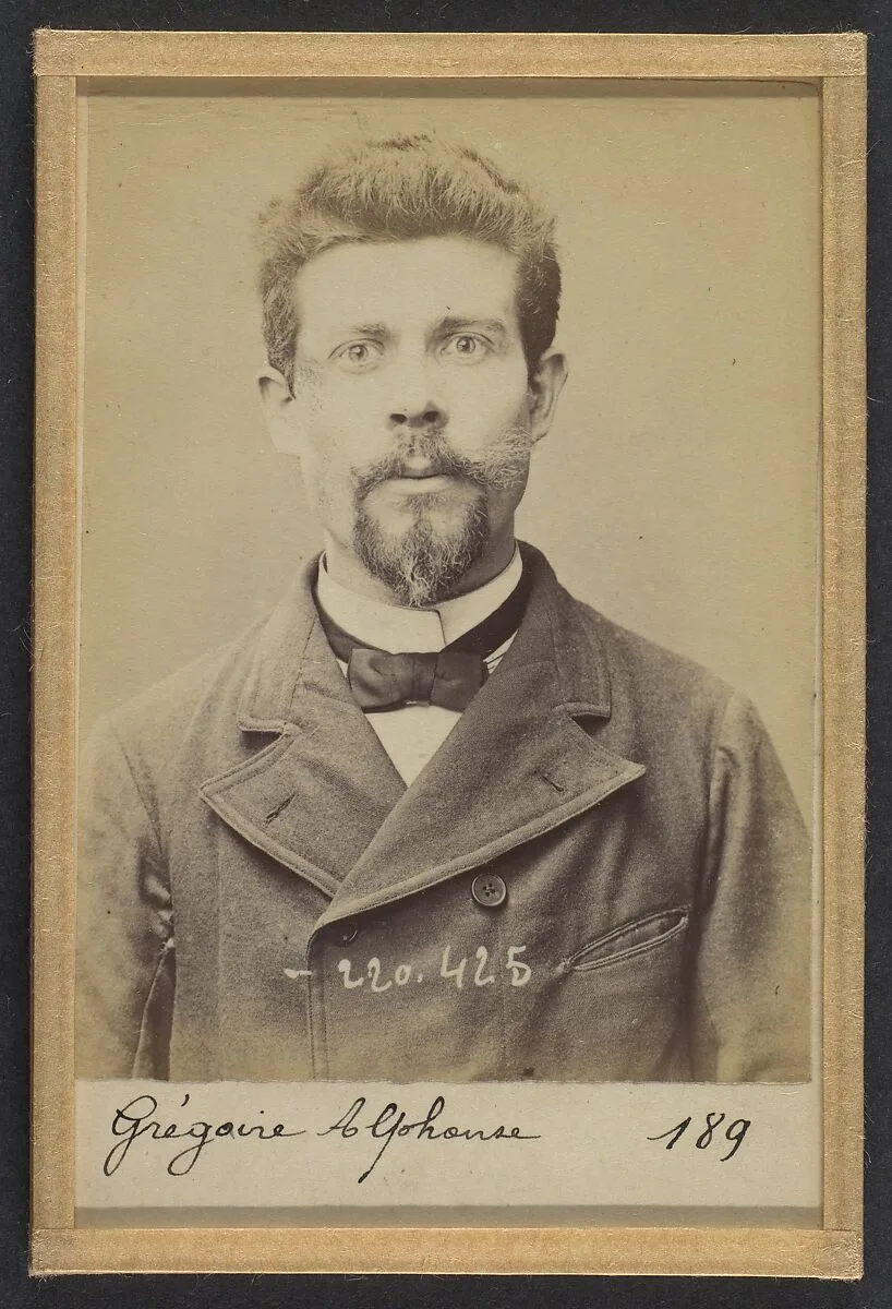 Grégoire. Alphonse. 27 ans, né à La Montagne (Loire-Inférieure). Mécanicien. Anarchiste. 2/7/94. — Alphonse Bertillon