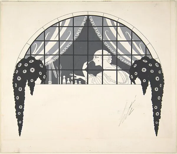 "Les Coulisses," Illustration for "Harper's Bazar" — Erté (Romain de Tirtoff)