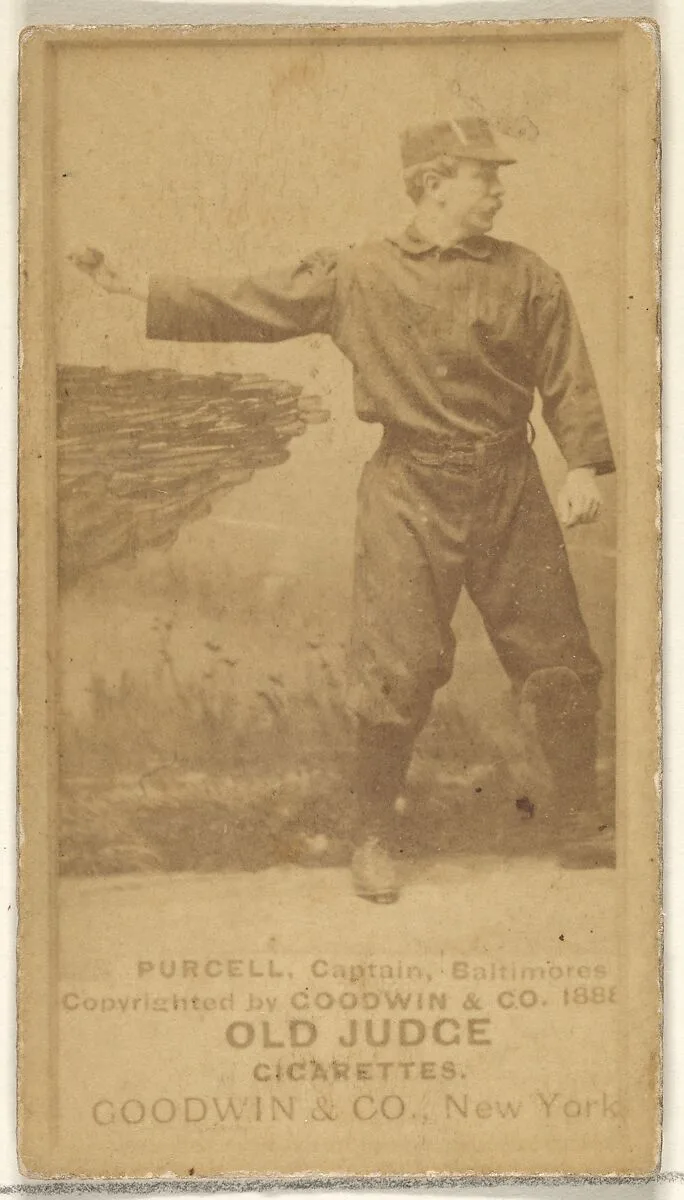 Purcell, Captain, Baltimore Orioles, from the Old Judge series (N172) for Old Judge Cigarettes — Goodwin & Company