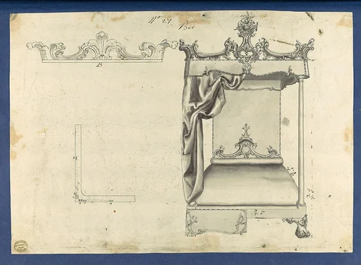 Bed, in Chippendale Drawings, Vol. I