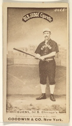 T.C. Burns, 3rd Base, Chicago, from the Old Judge series (N172) for Old Judge Cigarettes