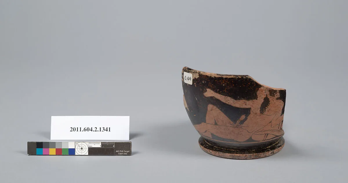 Terracotta fragment of a skyphos (deep drinking cup) — Unknown