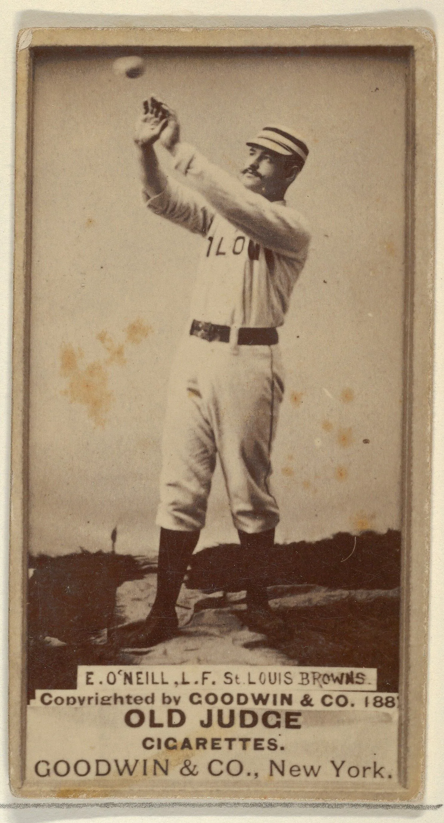 James Edward "Tip" O'Neill, Left Field, St. Louis Browns, from the Old Judge series (N172) for Old Judge Cigarettes — Goodwin & Company