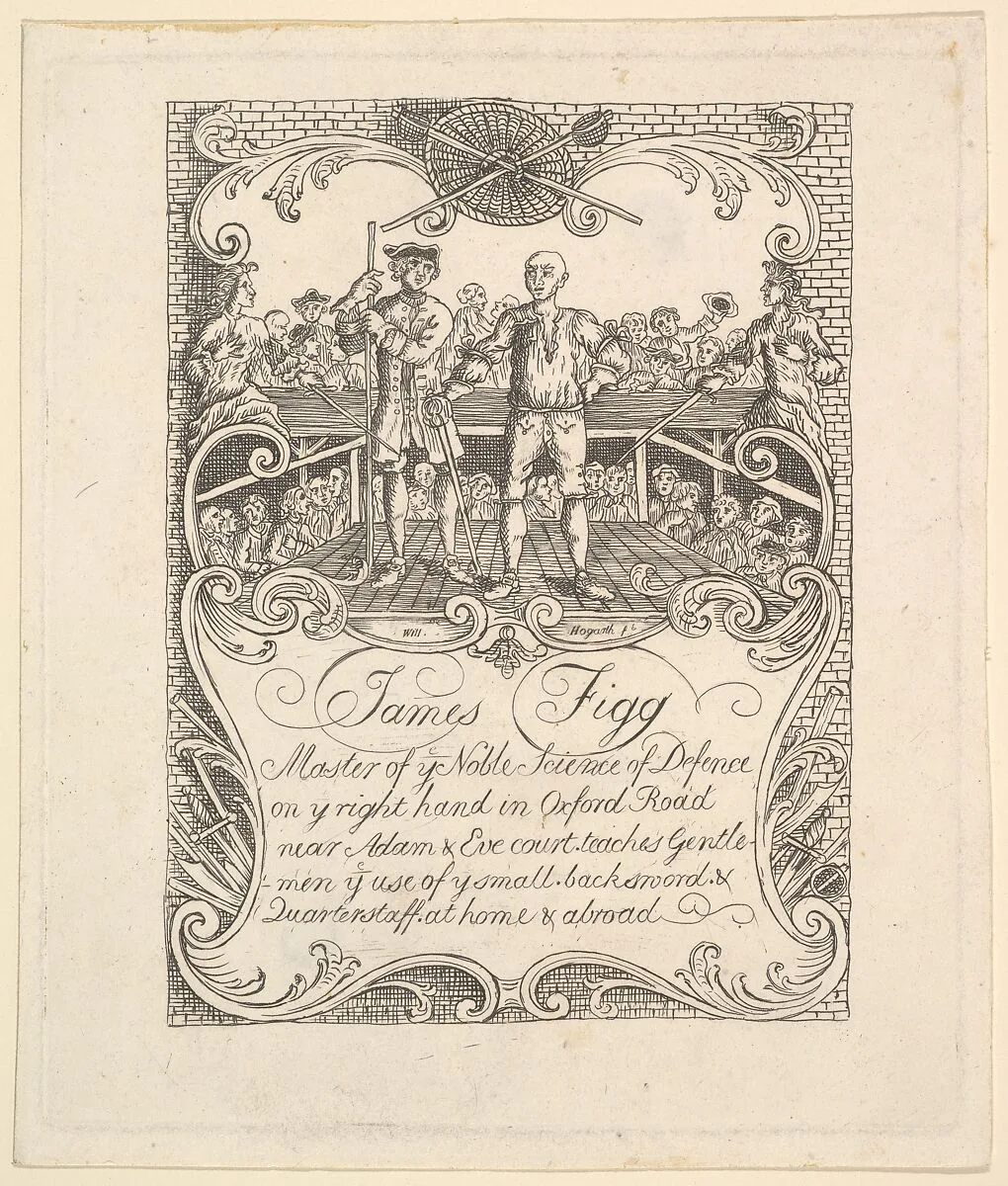 Trade card for James Figg — William Hogarth|Joseph Sympson, Jr.|James Figg