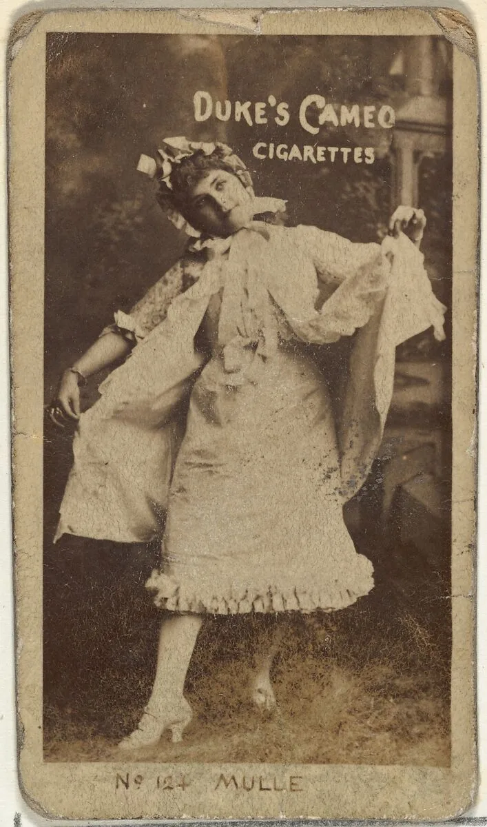 Card Number 124, Ida Mulle, from the Actors and Actresses series (N145-4) issued by Duke Sons & Co. to promote Cameo Cigarettes — W. Duke, Sons & Co.