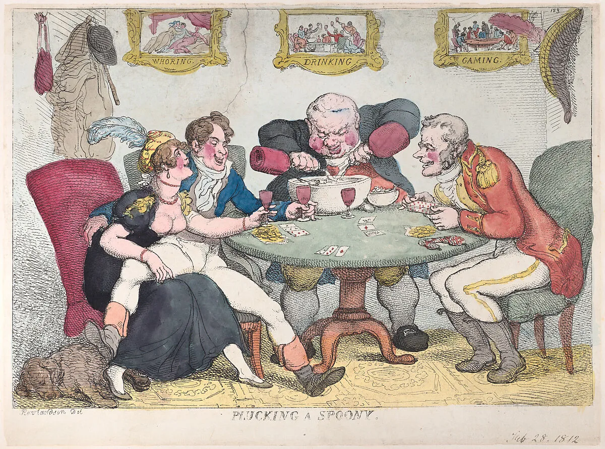 Plucking a Spoony — Thomas Rowlandson