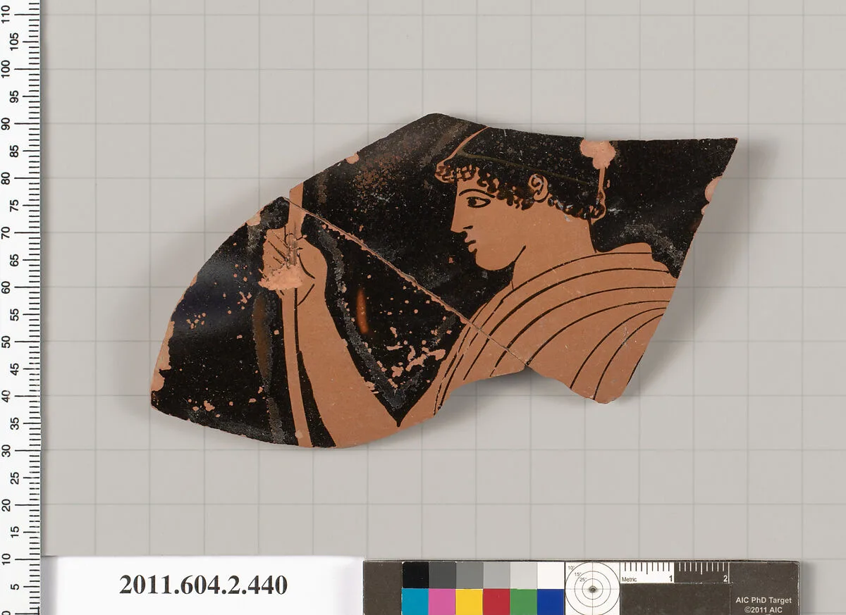 Terracotta fragment of a column-krater (bowl for mixing wine and water) — Unknown