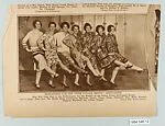 of debutantes wearing Americana Prints dresses while performing for the Benefit of the Henry Street Settlement House — Stehli Silks Corporation
