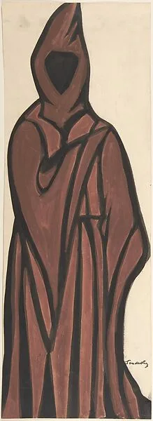 Death wearing a brown robe — Sergey Sudeykin