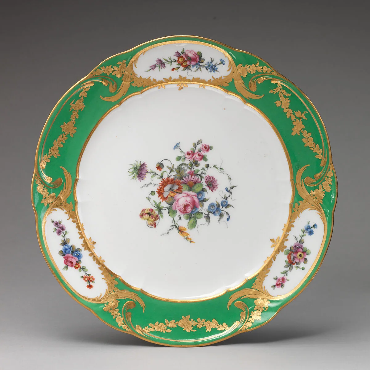 Plate (Assiette à palmes) (1 of 102) (part of a service) — Sèvres Manufactory|Jacques-François-Louis de Laroche