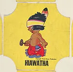 Hiawatha, from the Disney Cartoon Characters bread end labels series (D290-6) — Walt Disney Productions