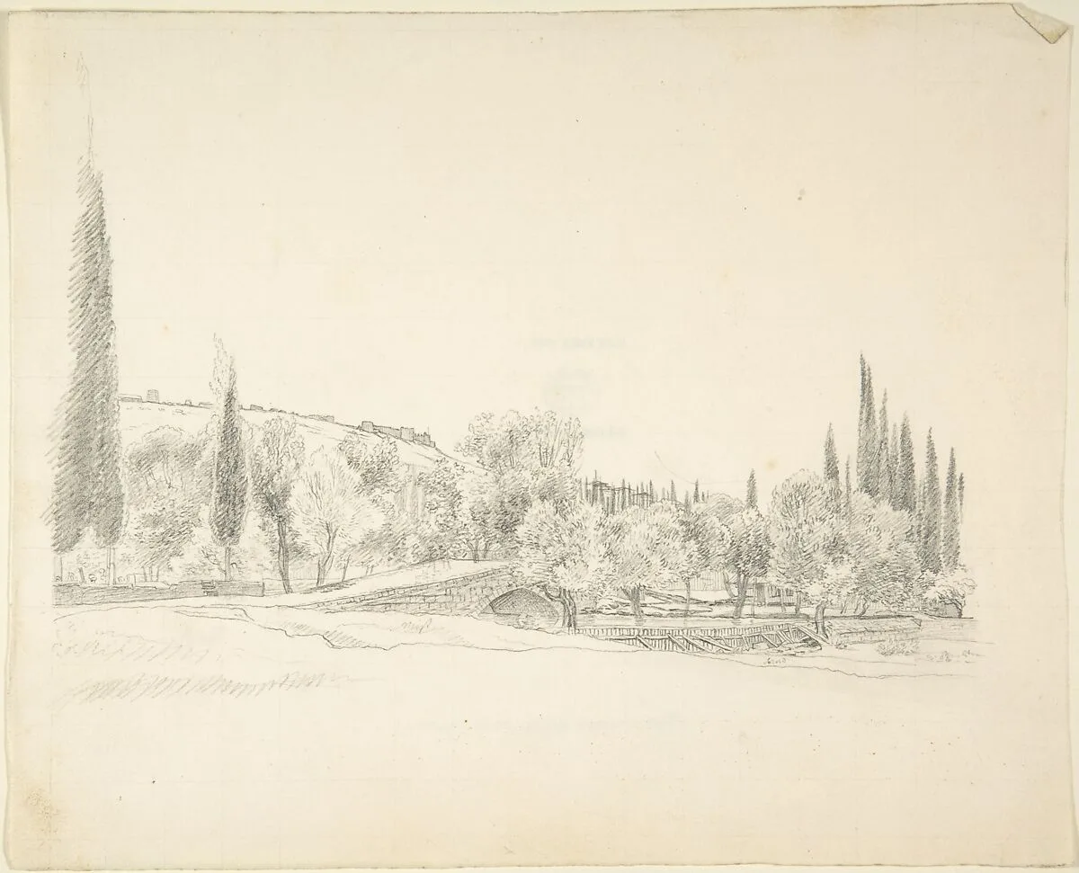 Landscape with Bridge — Franz von Hauslab the Younger