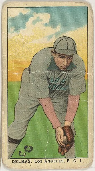 Delmas, Los Angeles, Pacific Coast League, from the "Obak Baseball Players" set (T212), issued by the American Tobacco Company to promote Obak Mouthpiece Cigarettes — American Tobacco Company