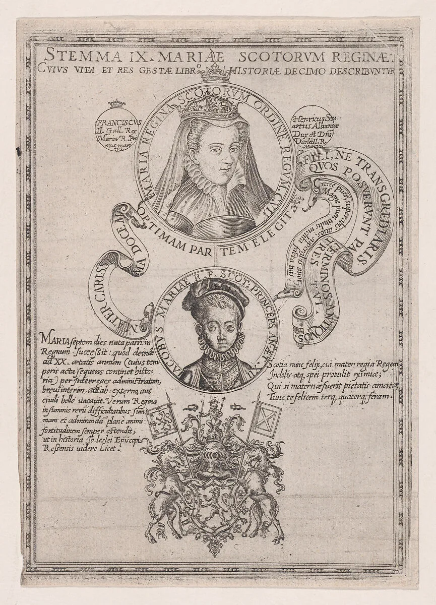 Mary, Queen of Scots with her son, James I, King of England, Scotland and Ireland — Mary, Queen of Scots|John Leslie, Bishop of Ross|James I, King of England, Scotland and Ireland