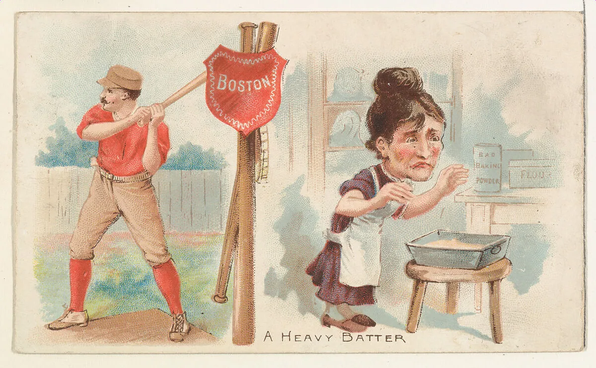 A Heavy Batter, from the Talk of the Diamond set (N135) issued by Duke Sons & Co., a branch of the American Tobacco Company — W. Duke, Sons & Co.|Schumacher & Ettlinger|American Tobacco Company