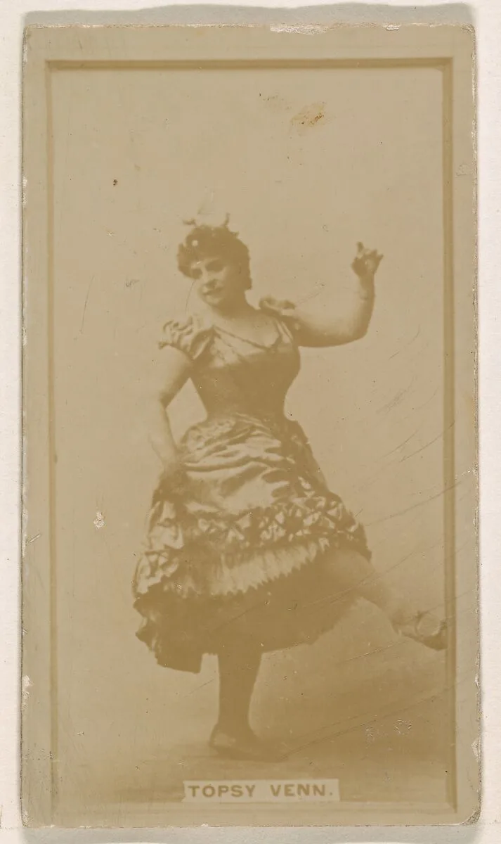 Topsey Venn, from the Actresses series (N245) issued by Kinney Brothers to promote Sweet Caporal Cigarettes — Kinney Brothers Tobacco Company