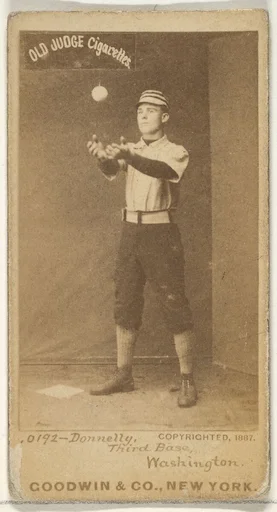 James B. "Jim" Donnelly, 3rd Base, Washington Nationals, from the Old Judge series (N172) for Old Judge Cigarettes
