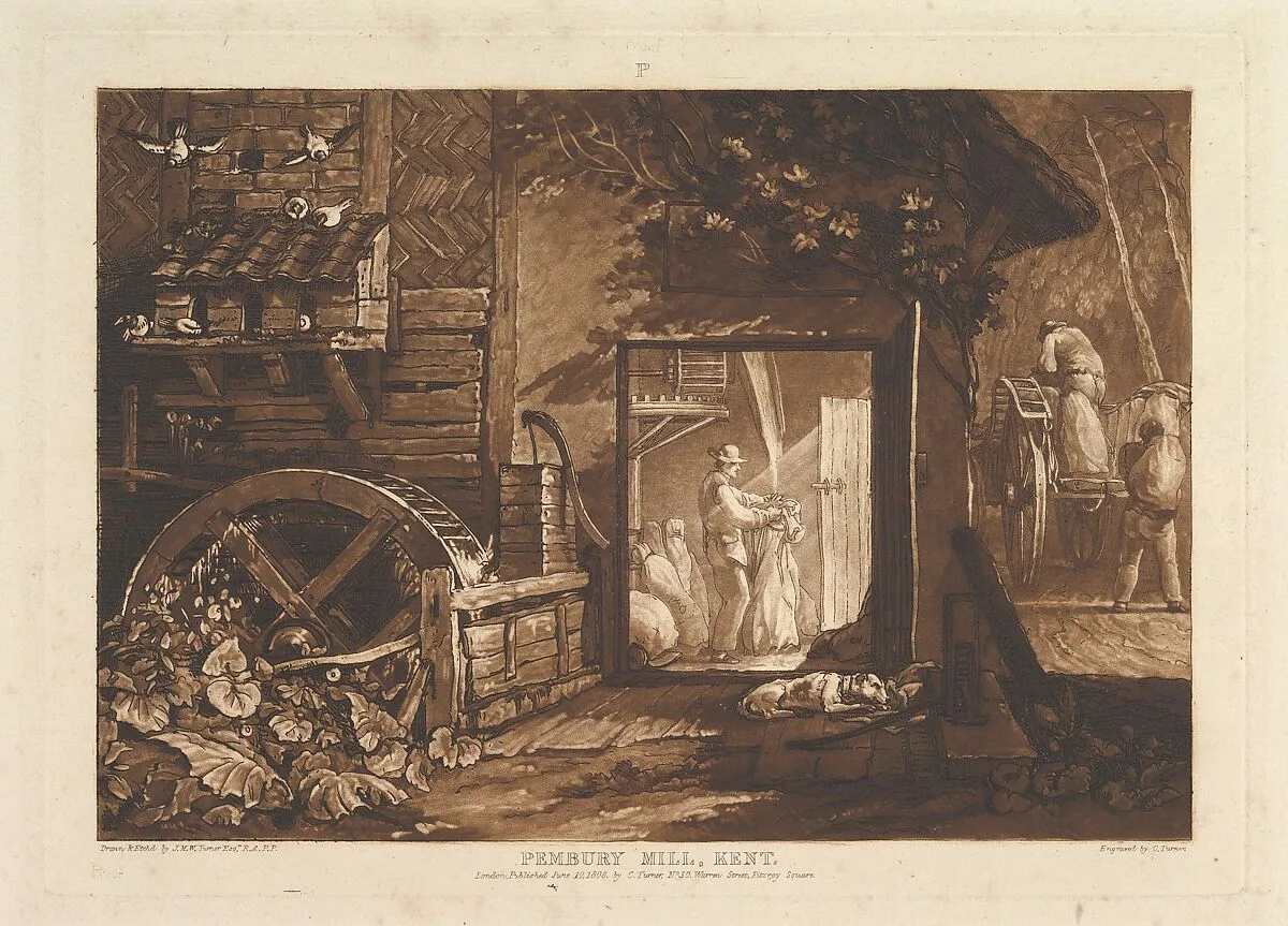 Pembury Mill, Kent (Liber Studiorum, part III, plate 12) — Joseph Mallord William Turner|Charles Turner