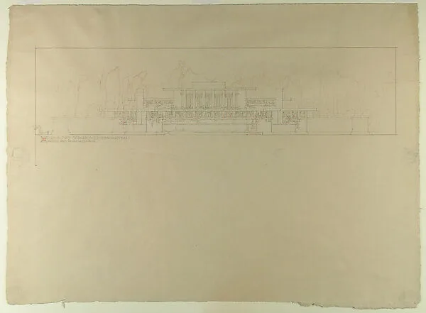 Mrs. Avery Coonley Kindergarten, elevation — Frank Lloyd Wright