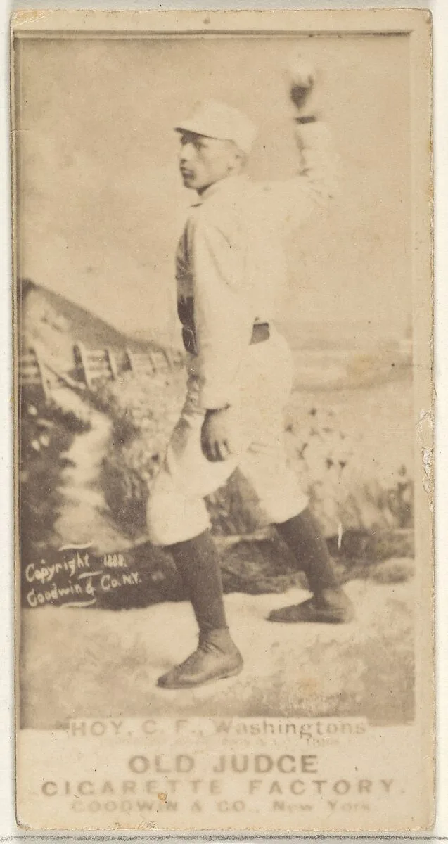 William Ellsworth "Dummy" Hoy, Center Field, Washington Nationals, from the Old Judge series (N172) for Old Judge Cigarettes — Goodwin & Company