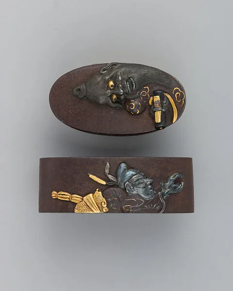 Sword-Hilt Collar and Pommel (Fuchigashira) — Unknown