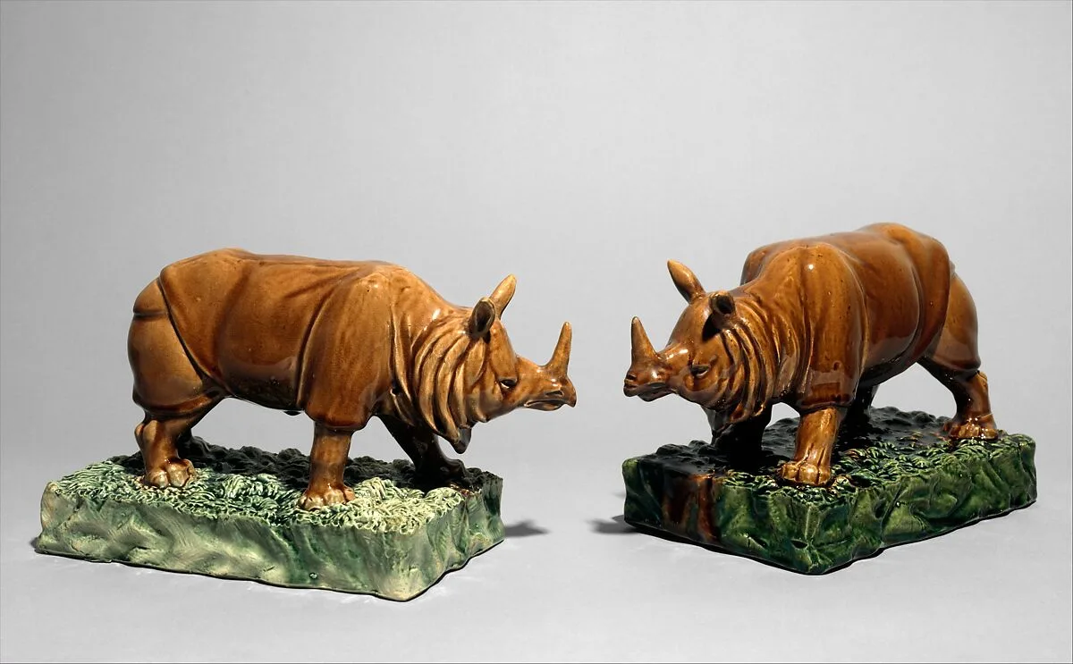 Rhinoceros (one of a pair) — Ralph Wood the Younger