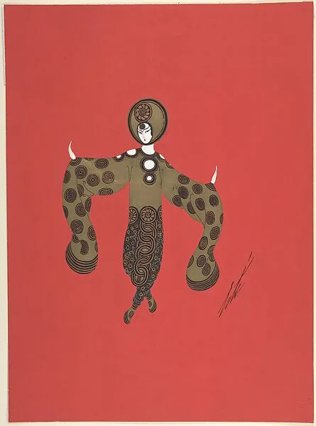 Costume design for "Les Cercles" — Erté (Romain de Tirtoff)