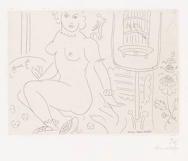Nude and Parrot Cage — Henri Matisse