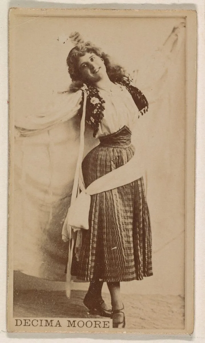 Decima Moore, from the Actresses series (N245) issued by Kinney Brothers to promote Sweet Caporal Cigarettes — Kinney Brothers Tobacco Company