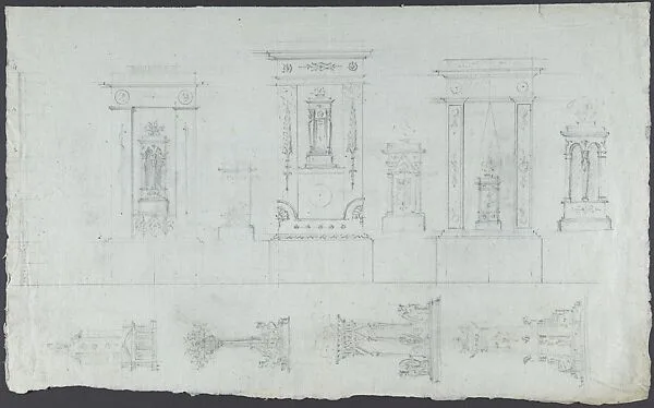 Designs for a royal monument — Unknown