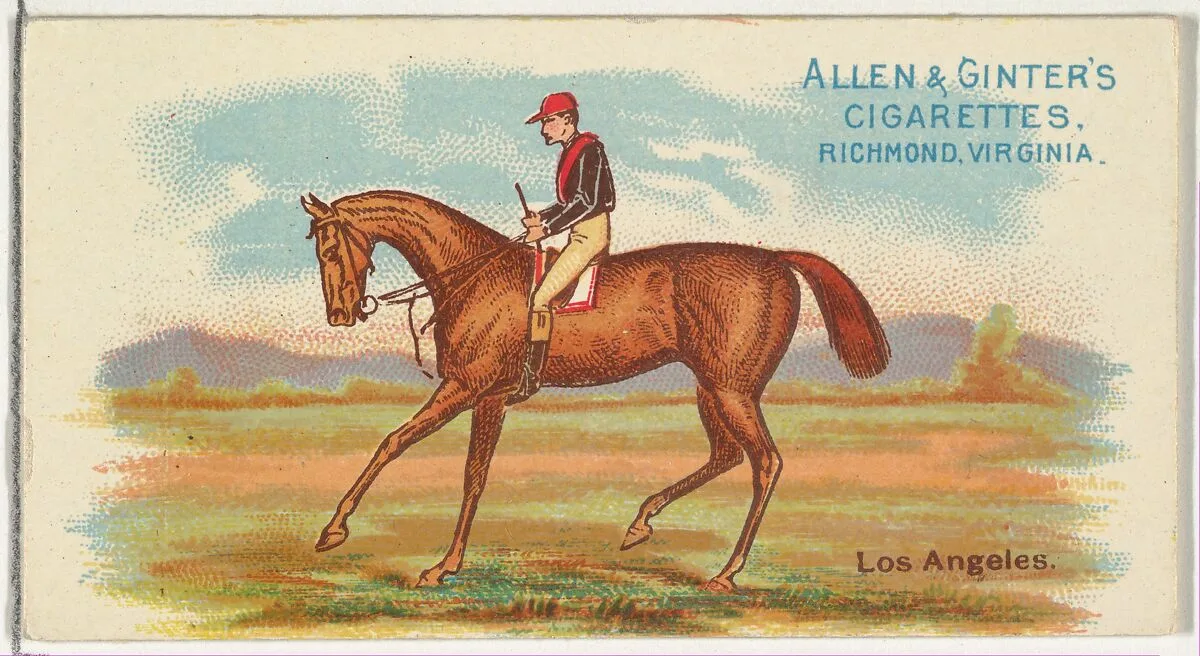 Los Angeles, from The World's Racers series (N32) for Allen & Ginter Cigarettes — Allen & Ginter|Lindner, Eddy & Claus