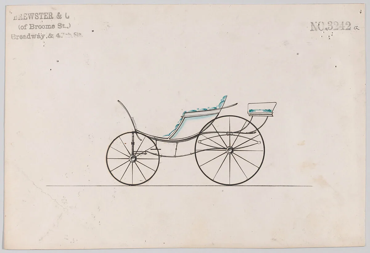 Design for Pony Phaeton, no. 3242a — Brewster & Co.
