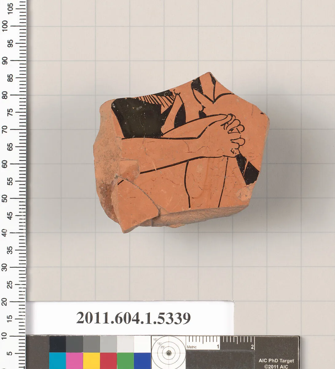 Terracotta fragment of a kylix (drinking cup) — Unknown