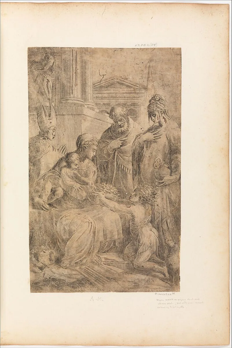 Holy Family with Saints — Andrea Schiavone (Andrea Meldola)