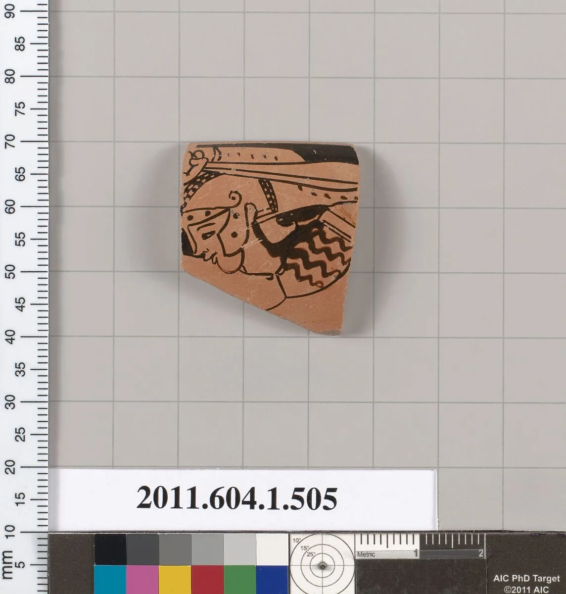 Terracotta rim fragment of a kylix (drinking cup) — Unknown