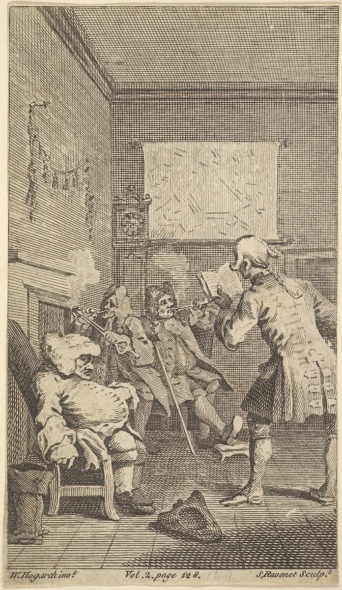 "Tristram Shandy," Frontispiece, Volume 1, — William Hogarth|Simon Francis Ravenet, the elder|Laurence Sterne