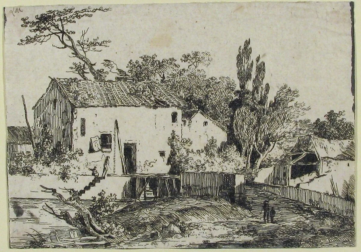 The Pole Leaning Against the House — Louis Gabriel Moreau