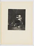 'A puritan resting': an elderly man sleeping in a chair accompanied by his dog — Antonio Orellana|Imprenta Universitaria, Mexico City|Carlos Alvarado Lang